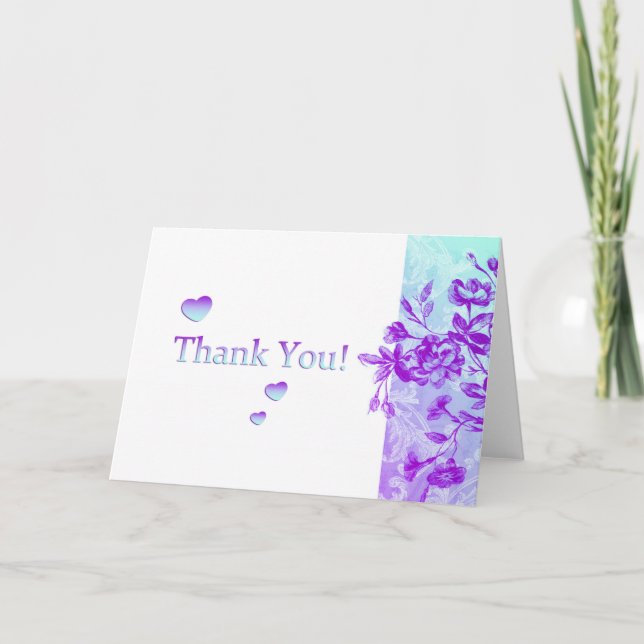 Thank You Card (purple) (Front)