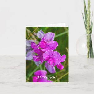 Thank you Card - Purple Orchids
