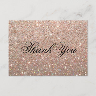 Thank You Card - Rose Gold Glit Fab