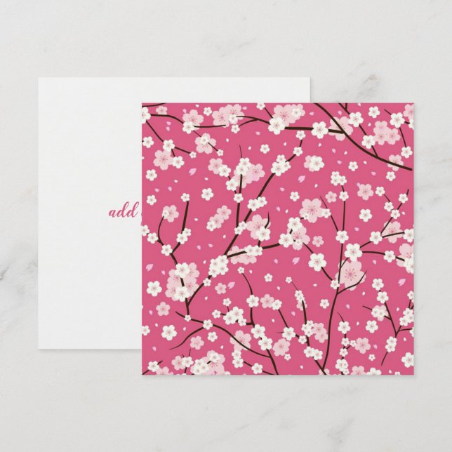 THANK YOU CARD  : SAKURA CHERRY BLOSSOMS (Front/Back)