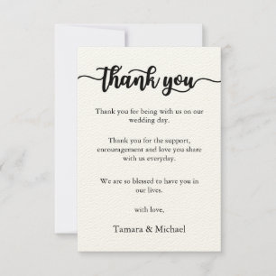 Thank You Card, Script Thank You Card