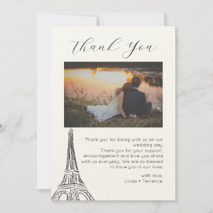 Thank You Card, Script Thank You Card, Photo Card