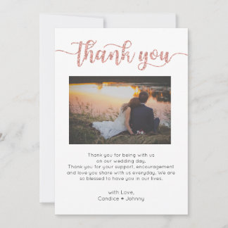 Thank You Card, Script Thank You Card, Photo Card