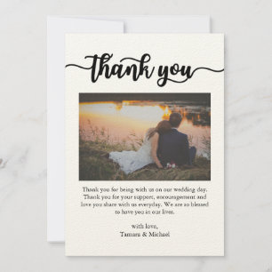 Thank You Card, Script Thank You Card, Photo Card