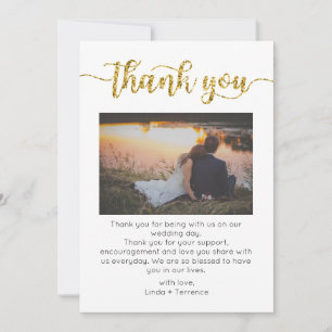 Thank You Card, Script Thank You Card, Photo Card