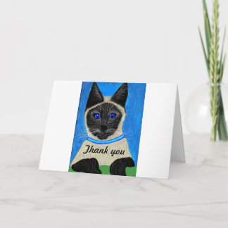 Thank you card Siamese Cat