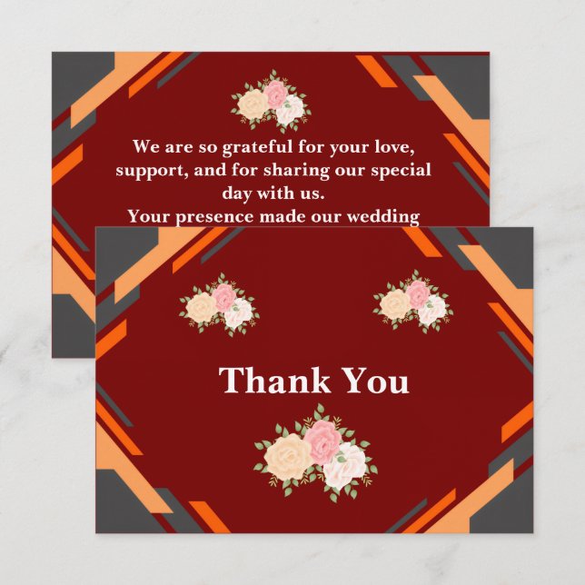 Thank You Card – Simple, Customizable (Front/Back)