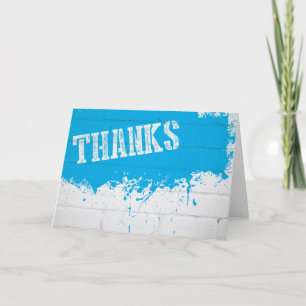 Thank You Card - Spray Paint Stencil Design