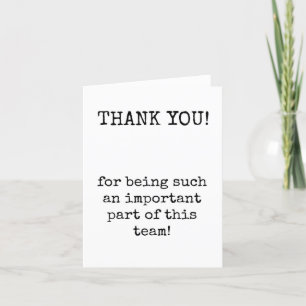 Thank You Card, Staff, Team, Employee Appreciation Holiday Card