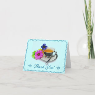 Thank you card teacup and daisies
