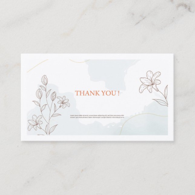 thank you card template design (Front)