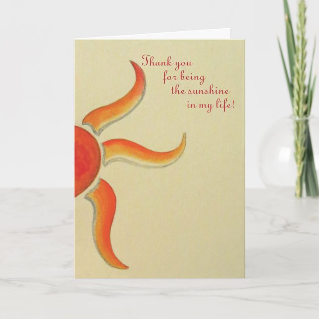 Thank you card - Thank you for being the sunshine (Front)