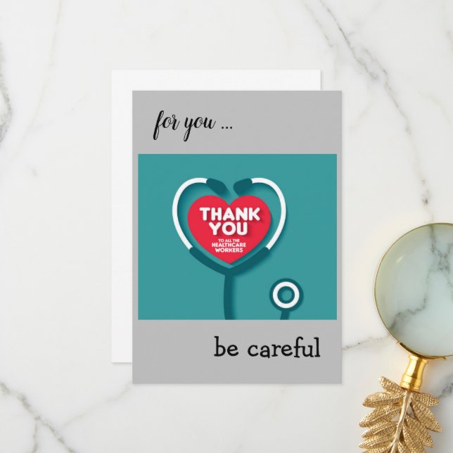 thank you card to all the health care worker (Front/Back In Situ)