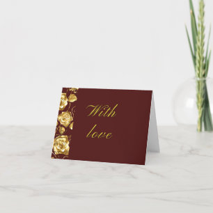 Thank you card-Velvet Wine colllection Card