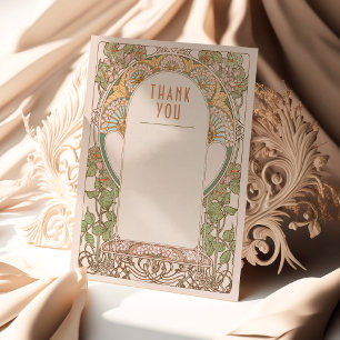 Thank You Card Vintage Art Nouveau Wedding Insert