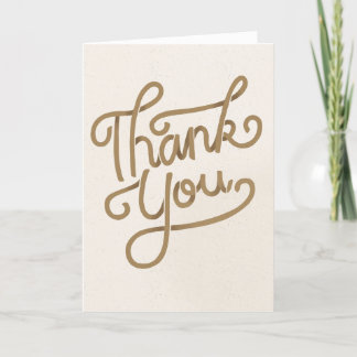 Thank You Card, Vintage Looking, Hand Lettered Card