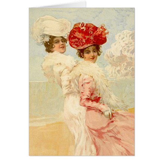 THANK YOU CARD Vintage Victorian Friends Fashions