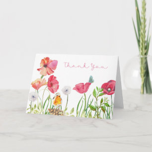 Thank You Card - Watercolor Nature