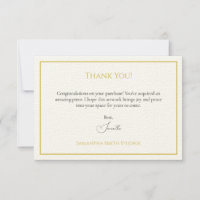 Thank You Card When Someone Buys Your Art Template