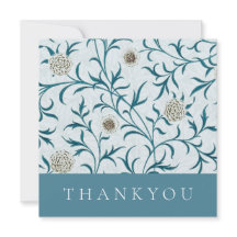 THANK YOU CARD : WILLIAM MORRIS : FLORAL DESIGN