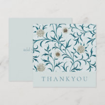 THANK YOU CARD : WILLIAM MORRIS : FLORAL DESIGN