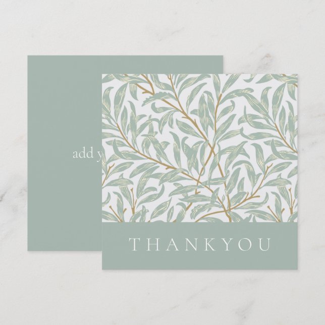 THANK YOU CARD : WILLIAM MORRIS : WILLOW DESIGN (Front/Back)