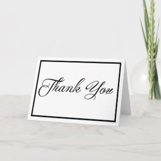 Thank You Card with black border