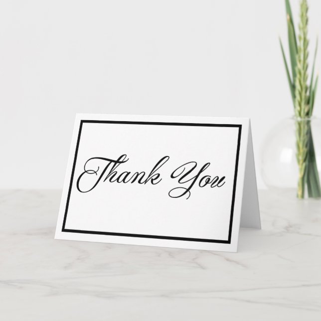 Thank You Card with black border (Front)
