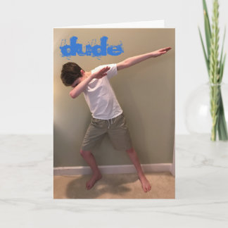 Thank You Card With Dabbing Teen