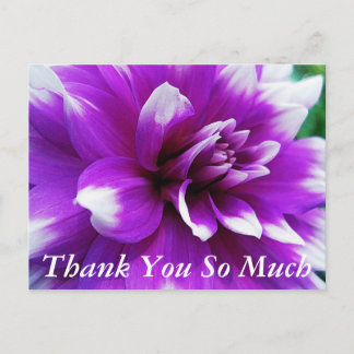 Thank You Card with Dahlia Background