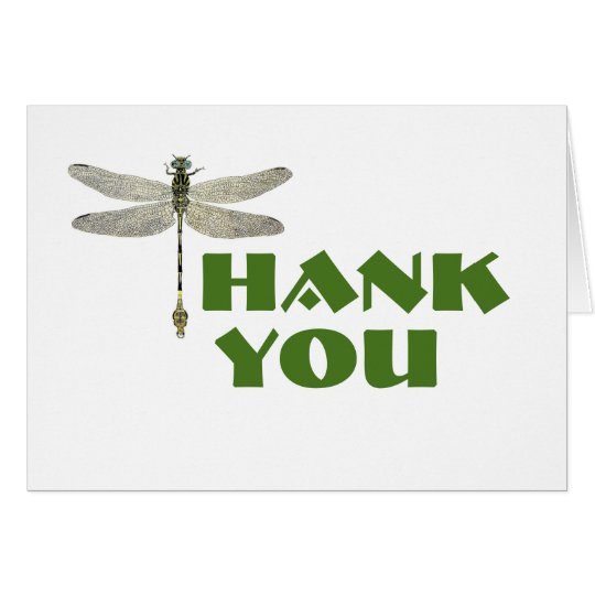 Thank You Card with Dragonfly