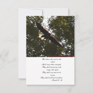 Thank you card with Eagle & Scripture