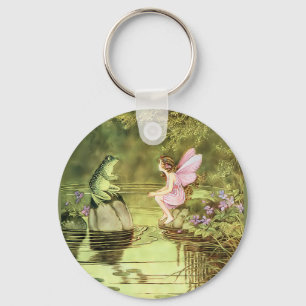 Thank You Card with Fairy and Frog Key Ring