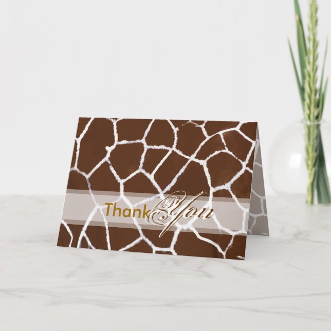 Thank You card, with giraffe (Front)