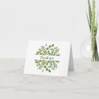 Thank You Card with Greenery