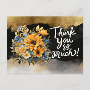 Thank you card  with Sunflowers