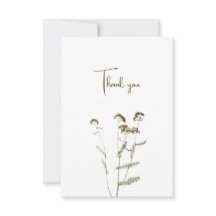Thank you card with wild flowers