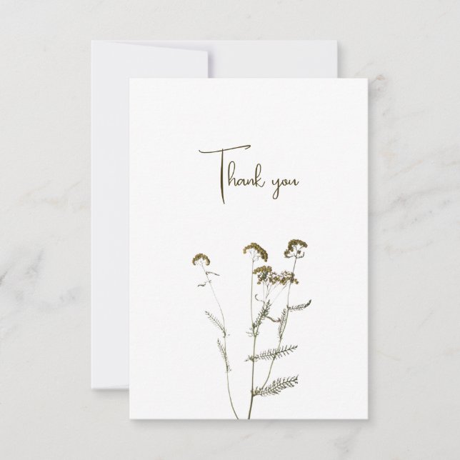 Thank you card with wild flowers (Front)