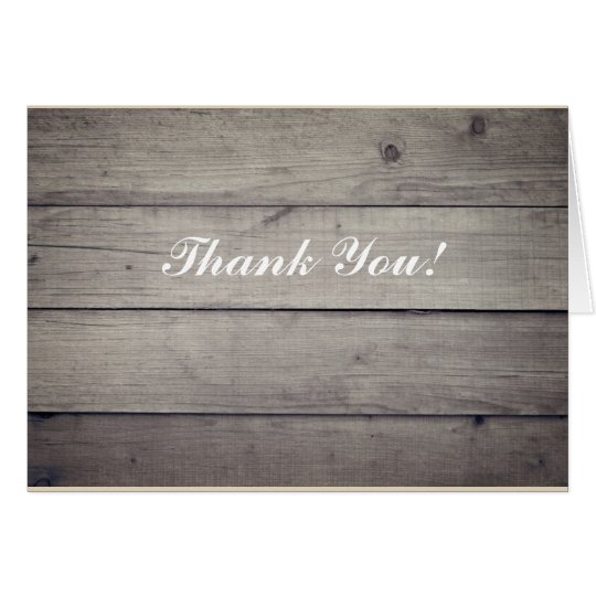 Thank You Card Wood