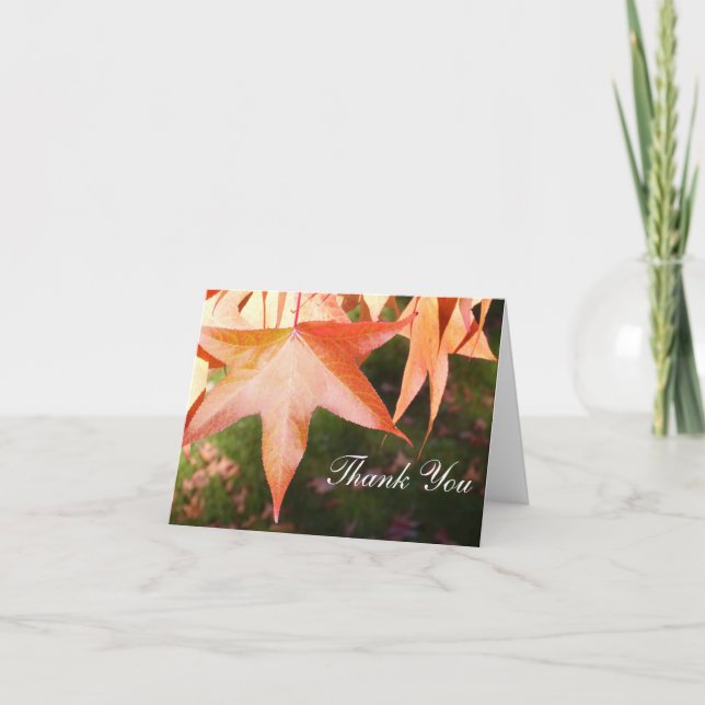 Thank You Cards - Autumn Leaves (Front)
