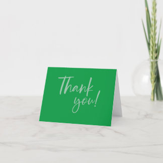Thank You Cards Fancy Script Green
