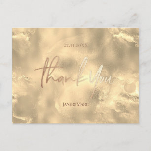 Thank You Cards Faux Foil Gold