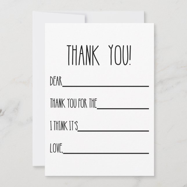 Thank You Cards for kids (Front)