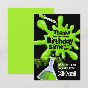 Thank You Cards Mad Science Slime Making Party