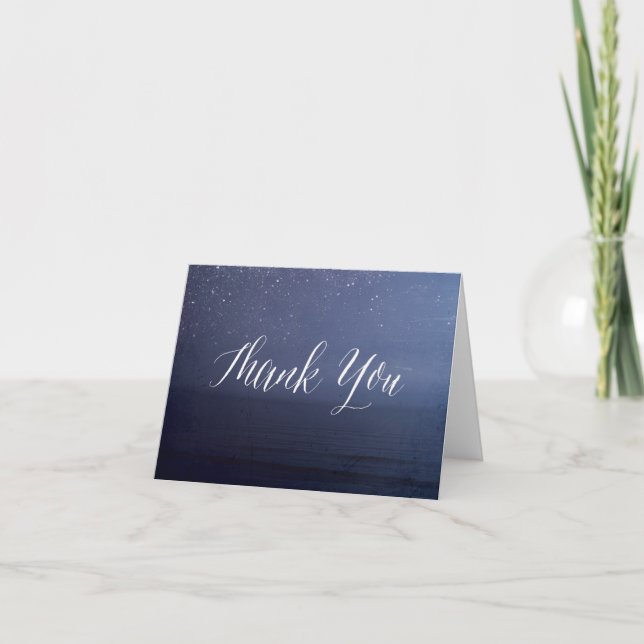 Thank You Cards, Starry Night Sky Beach Celestial (Front)