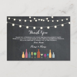 Thank You Cards Stock The Bar Lights Drinks Chalk