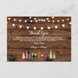 Thank You Cards Stock The Bar Lights Drinks Wood