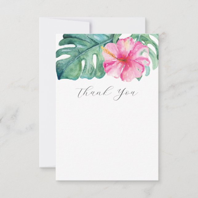 Thank You Cards Tropical Botanical Watercolor (Front)