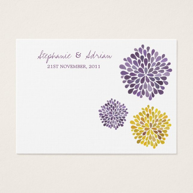 Thank You Cards Watercolor Dahlia Flowers (Front)