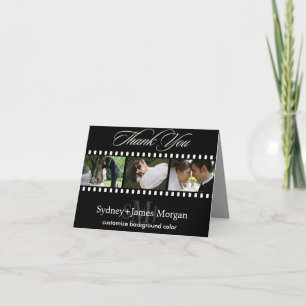 Thank You Cards, wedding photos+monogram Card